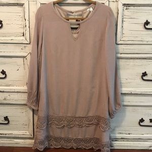 Boutique linen taupe dress